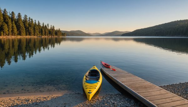 Activités nautiques au bord du lac bleu